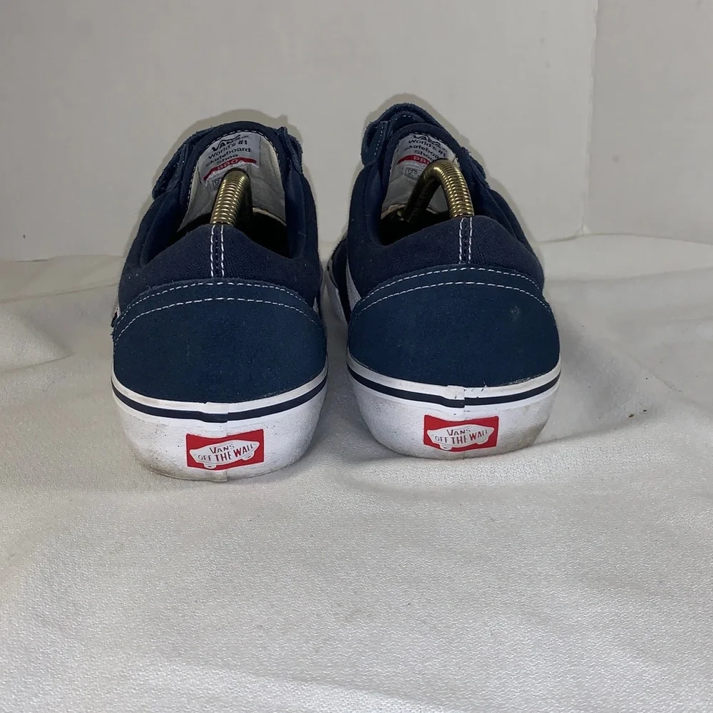 Vans Men’s Old Skool Velcro Navy/White Sneakers